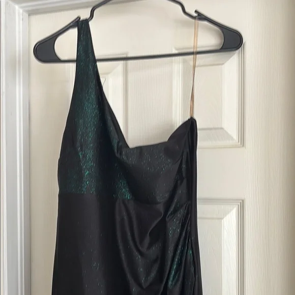 Honey and Rosie | Dresses | Honey And Rosie One Shoulder Black And Green  Dress | Poshmark